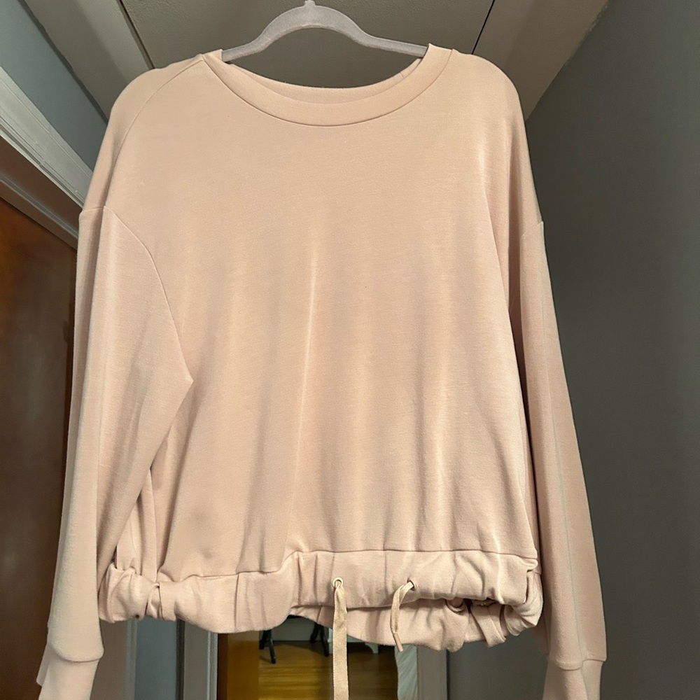 Magaschoni Light Pink Drawstring Sweatshirt